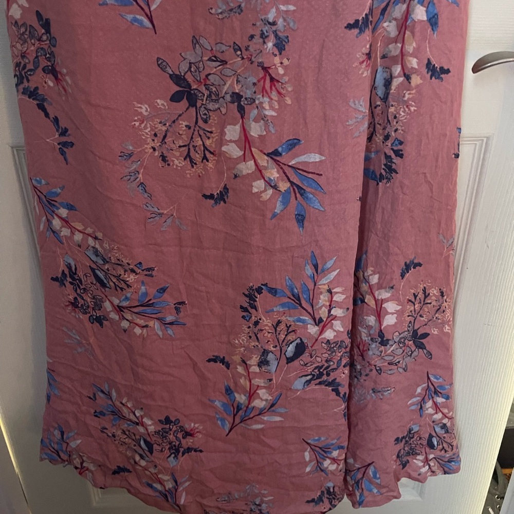 Lulus Fiorire Rose Floral Print Wrap Maxi Dress XL nwt no belt - Picture 9 of 15